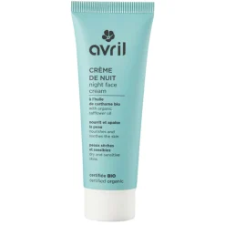 Avril Hydratant Visage|Crèmes De Nuit|- Crème de Nuit Peaux Sèches & Sensibles - 50ml