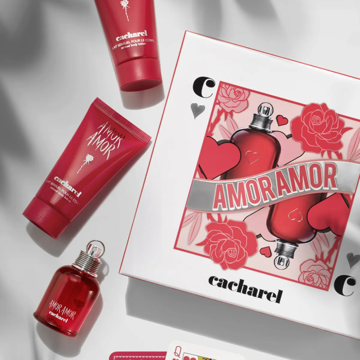 Cacharel Pour Elle|- Coffret Amor Amor Eau de Toilette 50ml + 2 produits