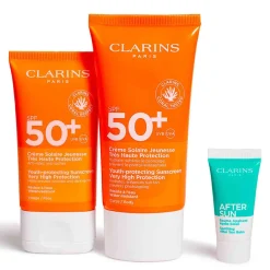 Clarins Pour Lui|Pour Elle|- Coffret Les Essentiels Protection Solaire SPF 50+ Soin Solaire Visage & Corps