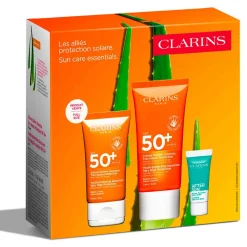 Clarins Pour Lui|Pour Elle|- Coffret Les Essentiels Protection Solaire SPF 50+ Soin Solaire Visage & Corps