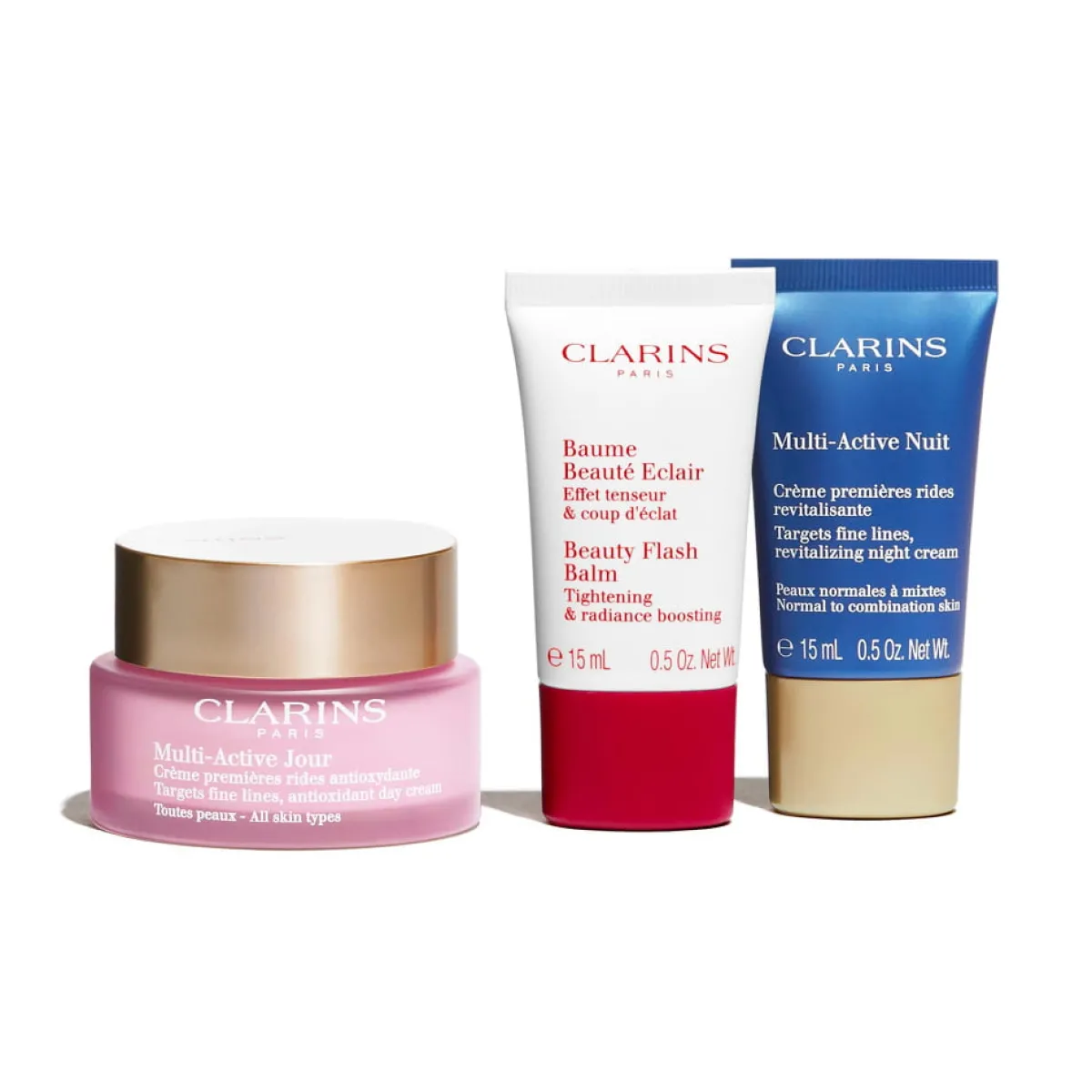 Clarins Pour Elle|Coffrets Soins Du Visage|- Coffret Multi-Active Jour - Mes essentiels premières rides & éclat