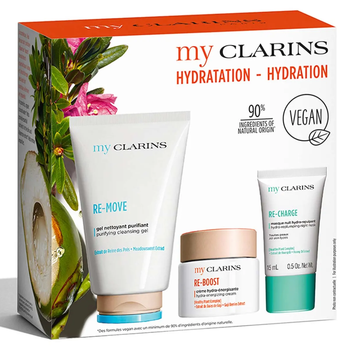 Clarins Pour Elle|- Coffret My - Routine peau nettoyée, hydratée, repulpée