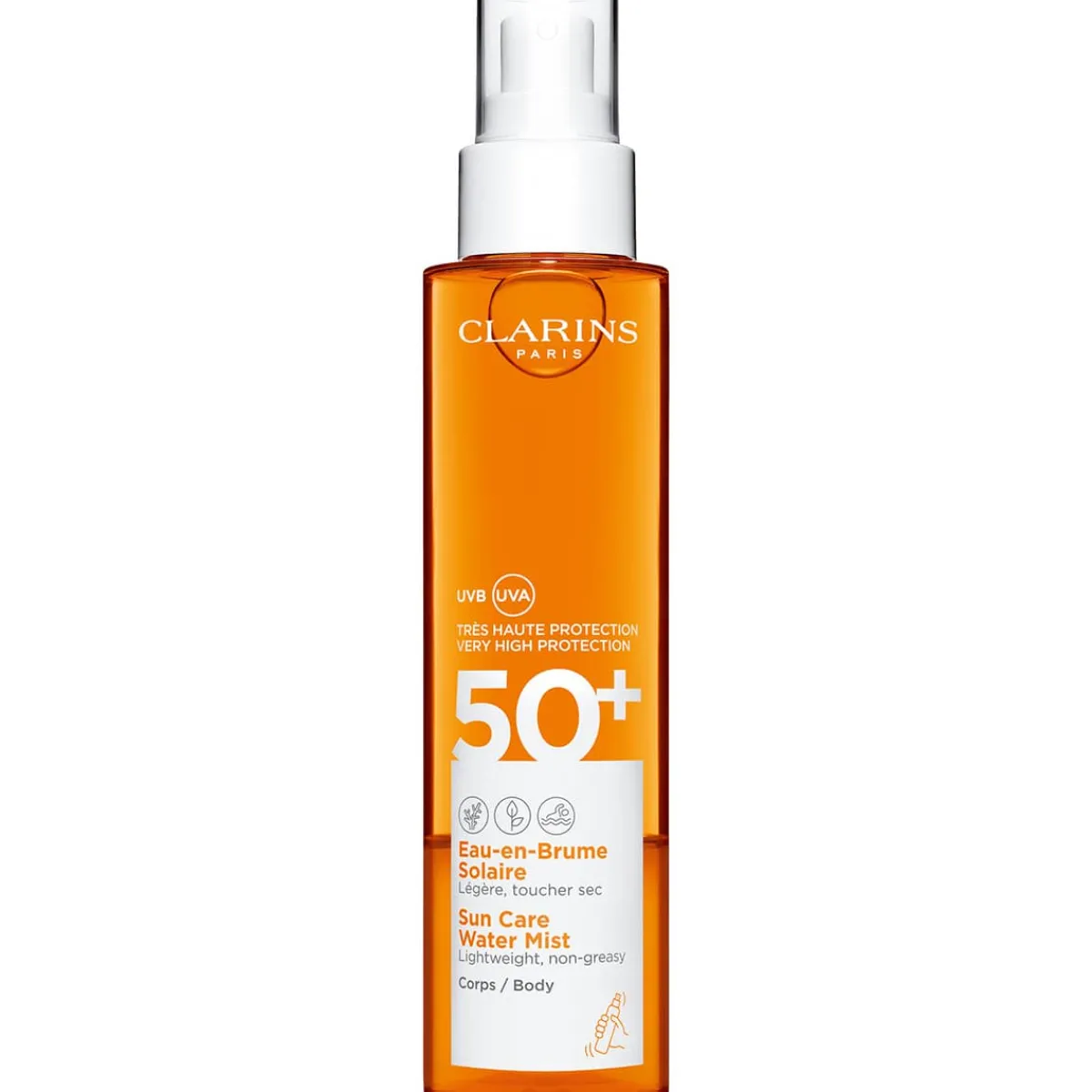 Clarins Protection Solaire|Brume Solaire|- Eau-en-Brume Solaire Corps - SPF50 150 ml