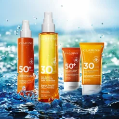 Clarins Huile Solaire|Huile Bronzante|- Huile Solaire Embellissante Haute Protection Corps SPF30 150ml