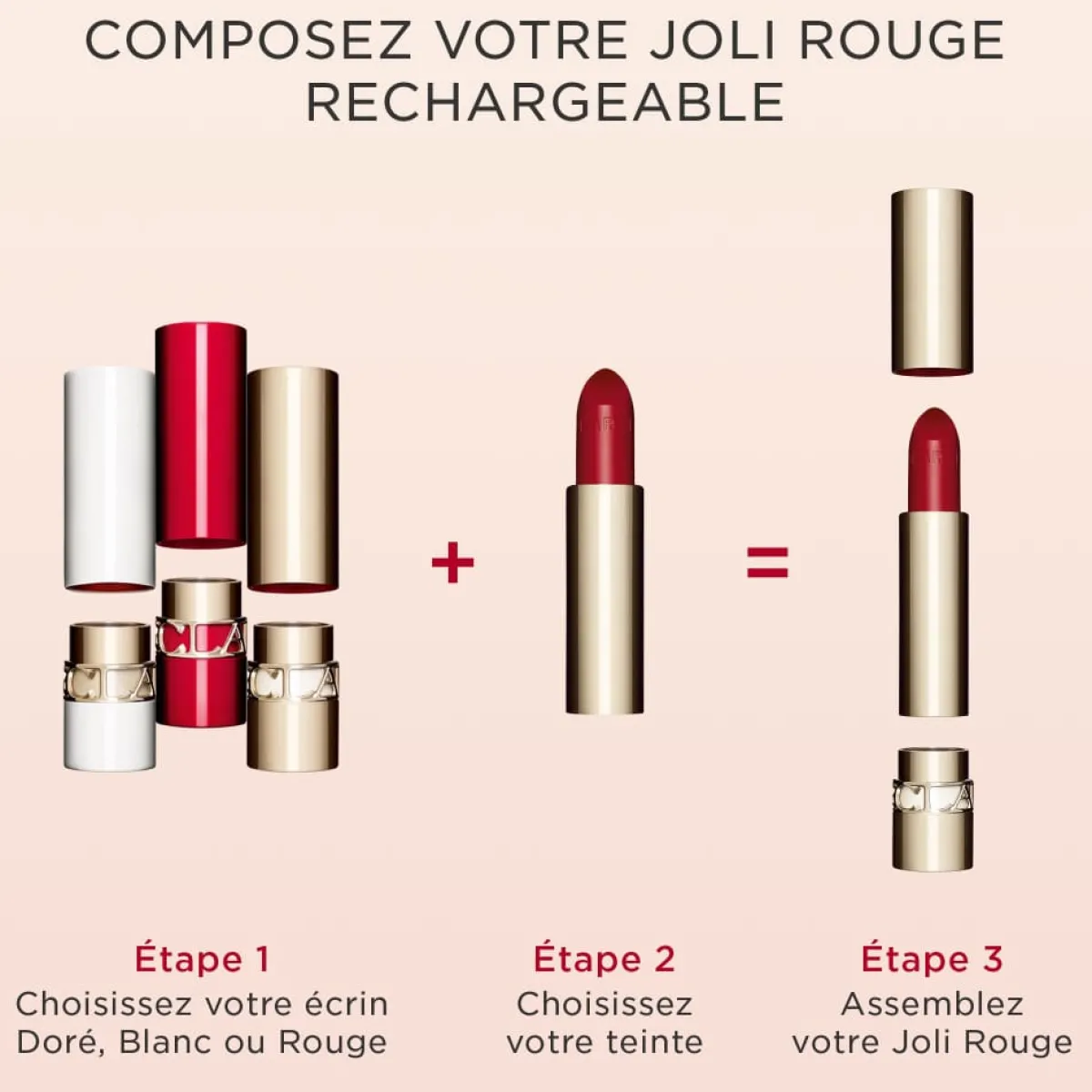 Clarins Rouge À Lèvres|Recharges De Maquillage|- Joli Rouge Velvet - Rouge à lèvres rechargeable - Recharge