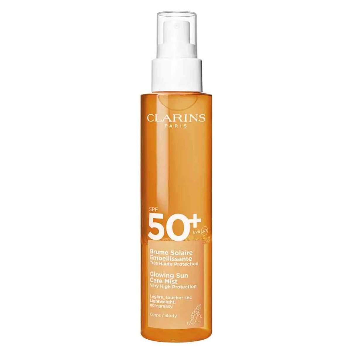 Clarins Brume Solaire|Protection Solaire|- SUNCARE Brume Solaire Embellissante Très Haute Protection Corps SPF50+ 150 ml