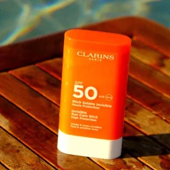 Clarins Crème Solaire Visage|Protection Solaire|- SUNCARE Stick Solaire Invisible SPF50 Haute Protection 17 g