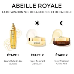 Guerlain Coffrets Soins Du Visage|Soin Anti-Âge|- Abeille Royale - Coffret Crème Nuit Honey Treatment 50 ml et 2 soins complémentaires