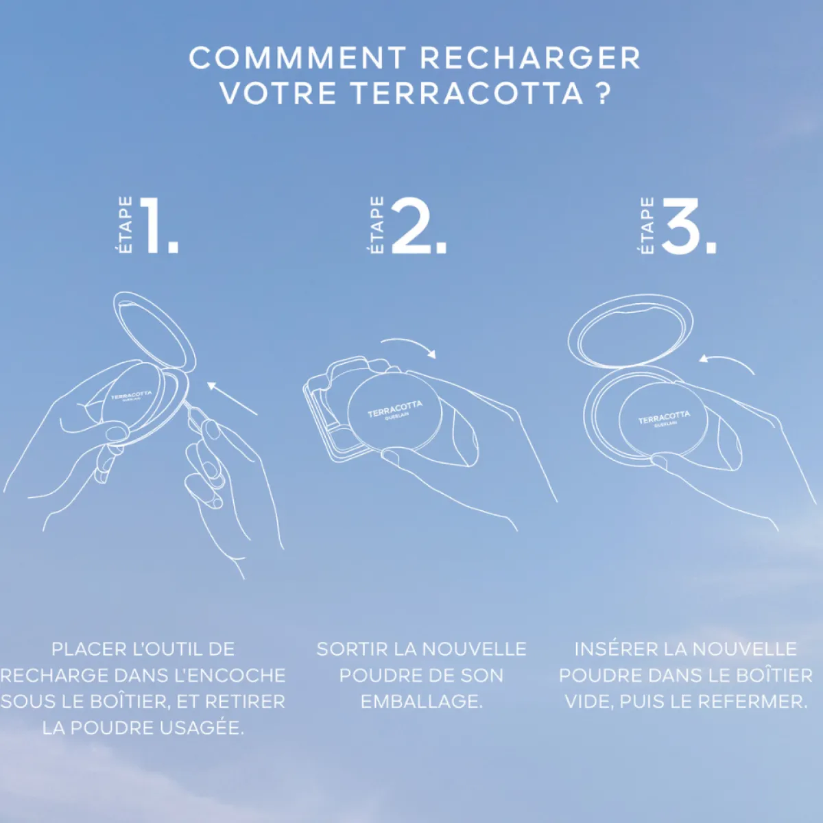 Guerlain Poudre Soleil|Recharges De Maquillage|- Terracotta La Poudre Bronzante 96% d'ingrédients d'origine naturelle Recharge