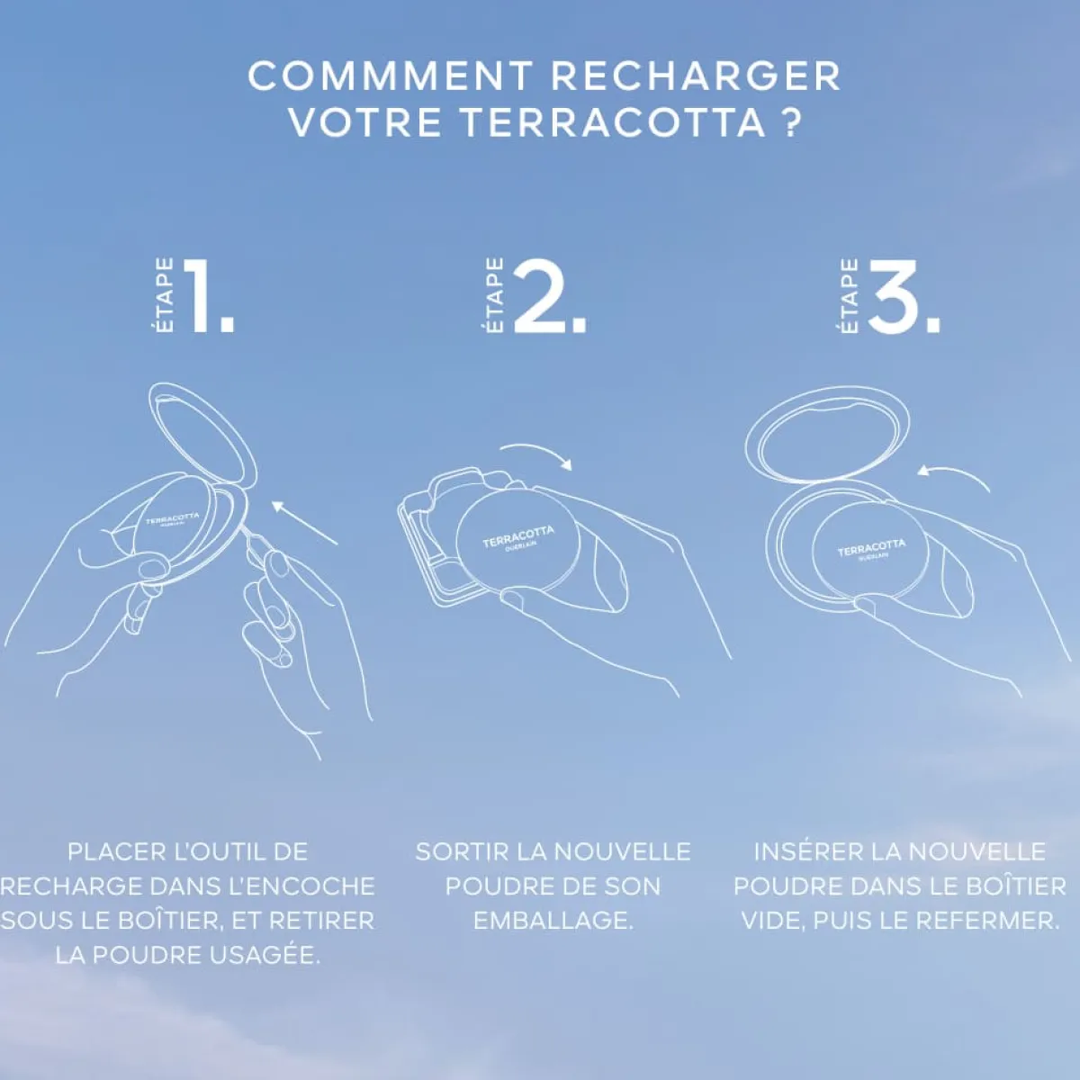 Guerlain Poudre Soleil|Recharges De Maquillage|- Terracotta Light La Poudre éclat bonne mine naturelle 96% d'ingrédients d'origine naturelle Recharge
