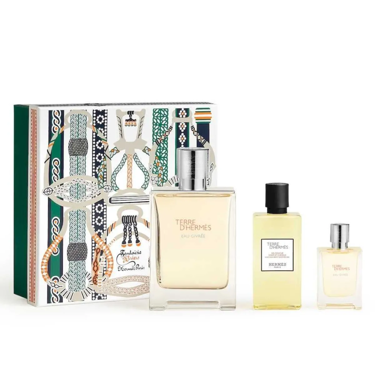 Hermès Pour Lui|- Coffret Terre d' Givrée - Eau de Parfum 100ml + Eau de Parfum 12.5ml + Gel Douche 80ml
