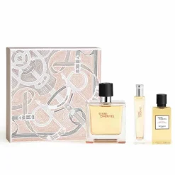 Hermès Pour Lui|Coffrets Homme|- Coffret Terre d' Parfum 75 ml + Nomade 15ml + Gel Douche 40ml