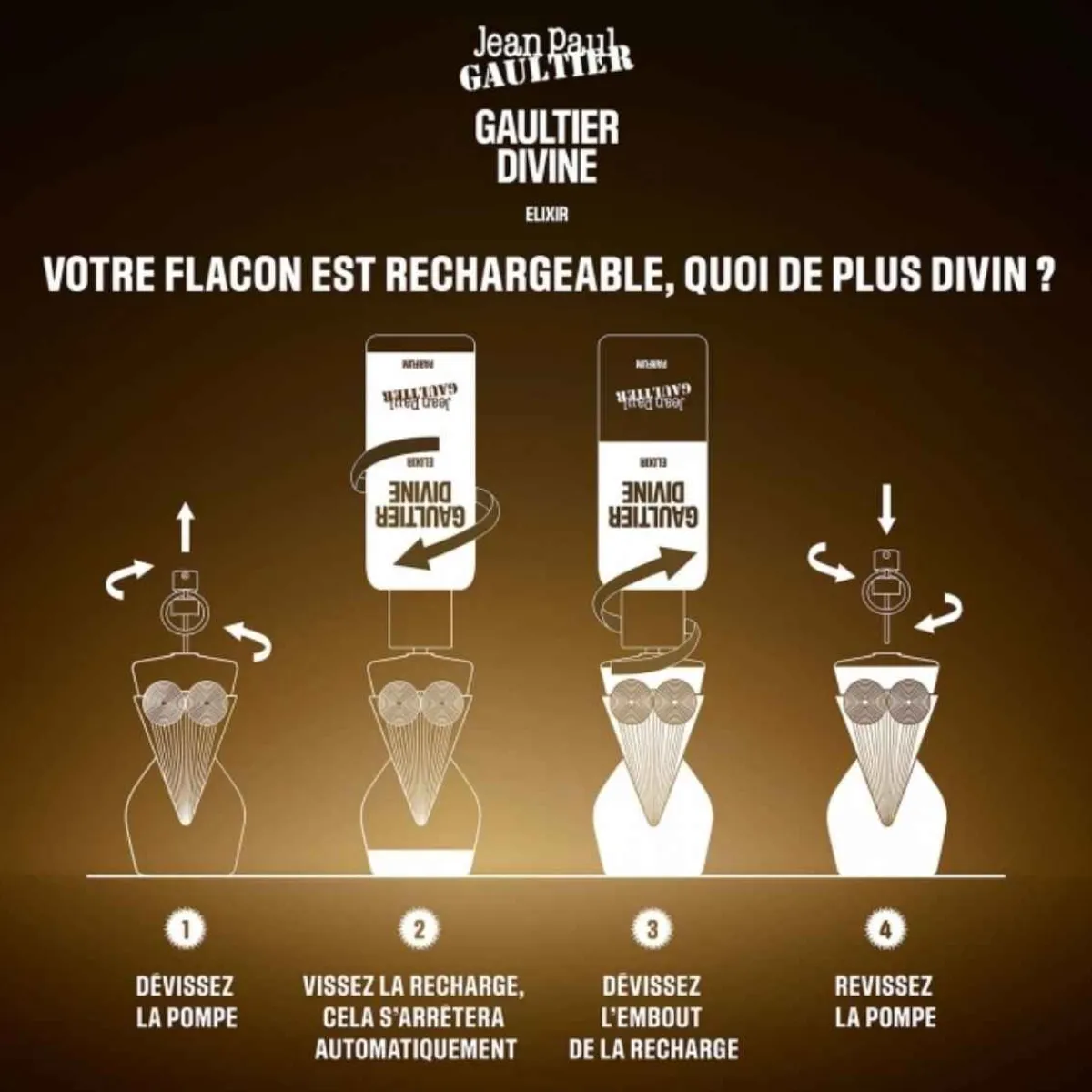 Jean Paul Gaultier Recharges De Parfums|- Gaultier Divine Elixir - Parfum - Recharge 200ml