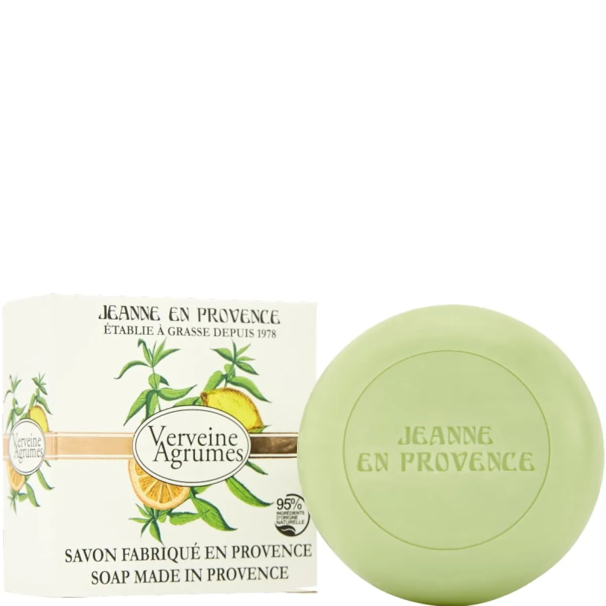 Jeanne en Provence Savon|- Savon Solide Verveine Agrumes 100 g