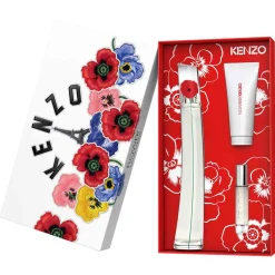 Kenzo Pour Elle|Coffrets Femme|- Flower By - Coffret Eau de Parfum 100ml + Vaporisateur de voyage 10ml + Lait corps 75ml