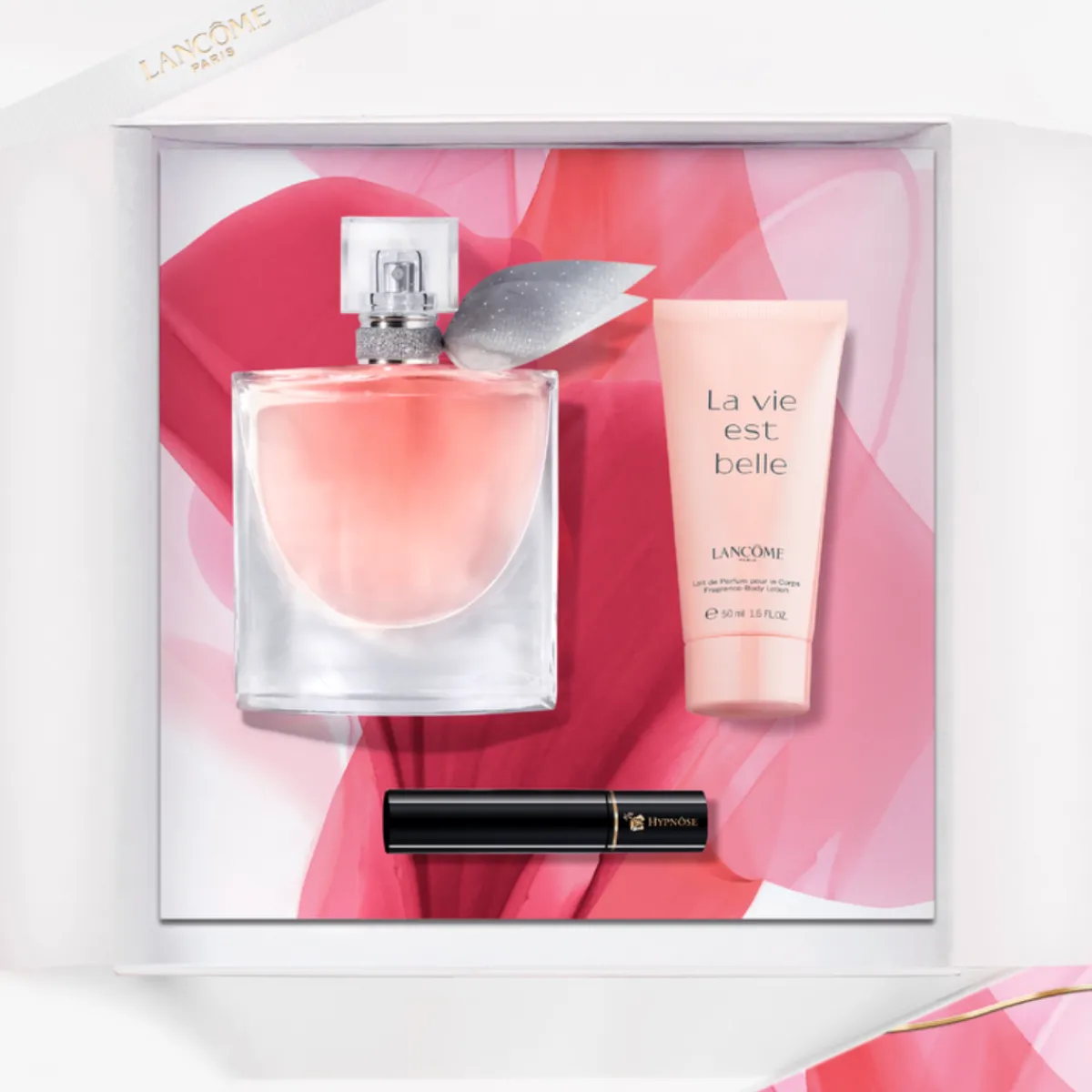 Lancôme Pour Elle|Eau De Parfum|- Coffret Edition Limitée Fête des Mères LA VIE EST BELLE EDP 50ML + LAIT CORPS 50ML + MINI HYPNÔSE 2ML