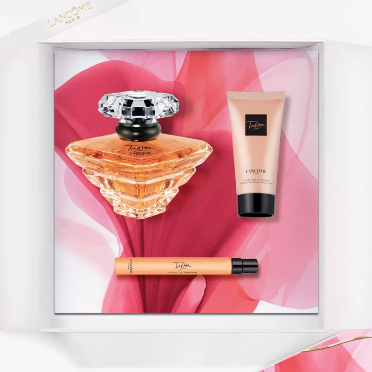Lancôme Pour Elle|Eau De Parfum|- Coffret Edition Limitée Fête des MèresTRESOR EDP 100ML + TRESOR EDP 10ML + LAIT CORPS 50ML