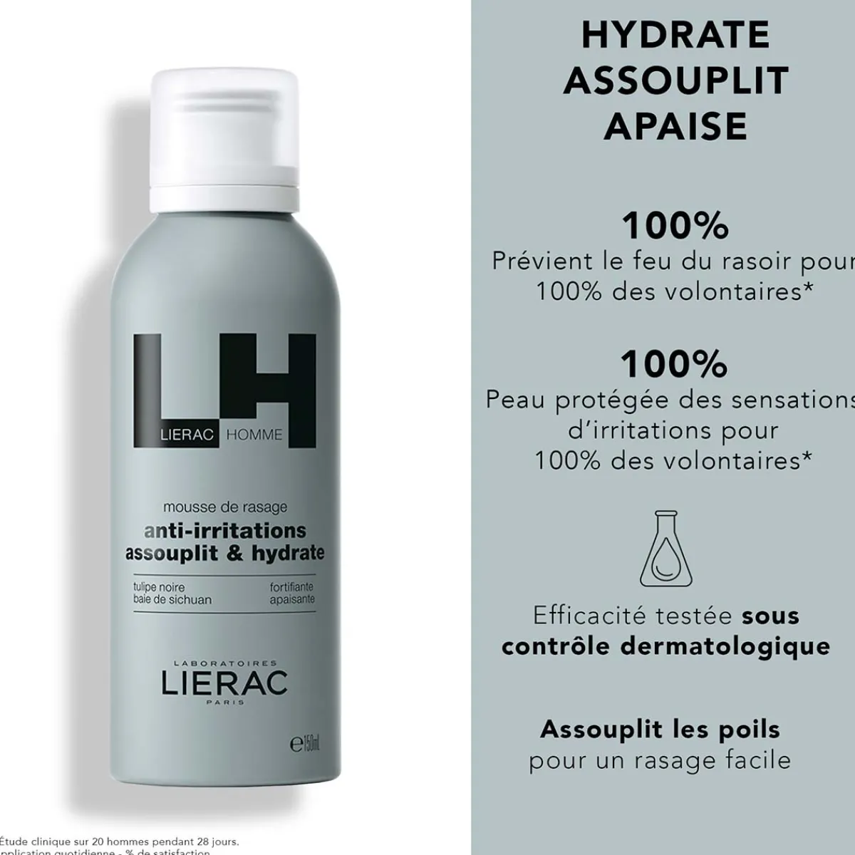 Lierac Mousse À Raser|- Homme - Mousse de Rasage 150ml