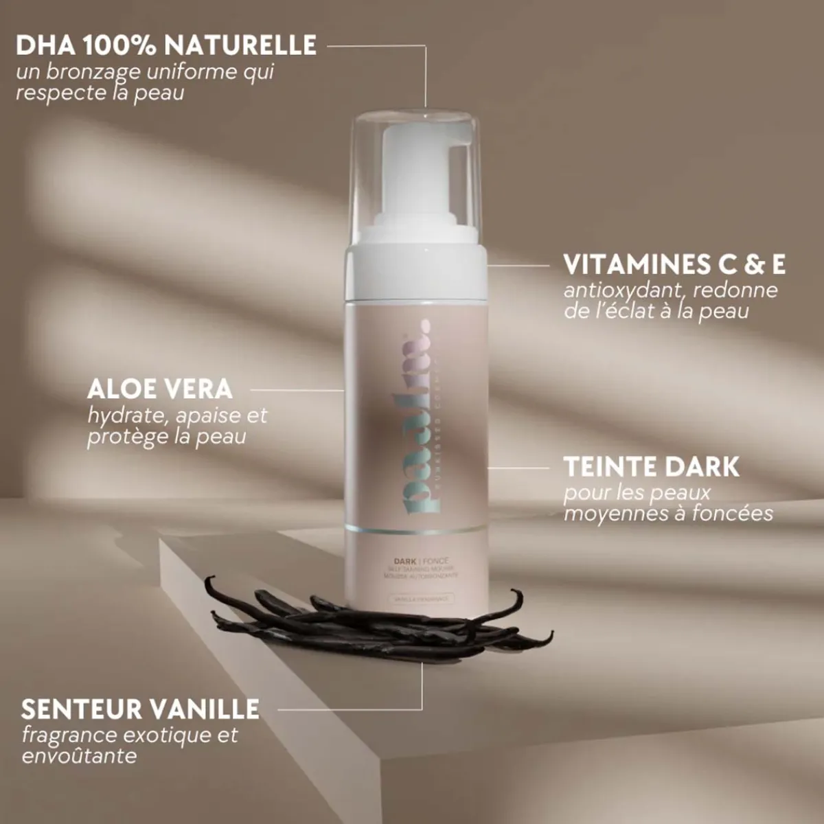 Paalm Cosmetics Autobronzant|- Mousse Autobronzante Dark - 150 ml
