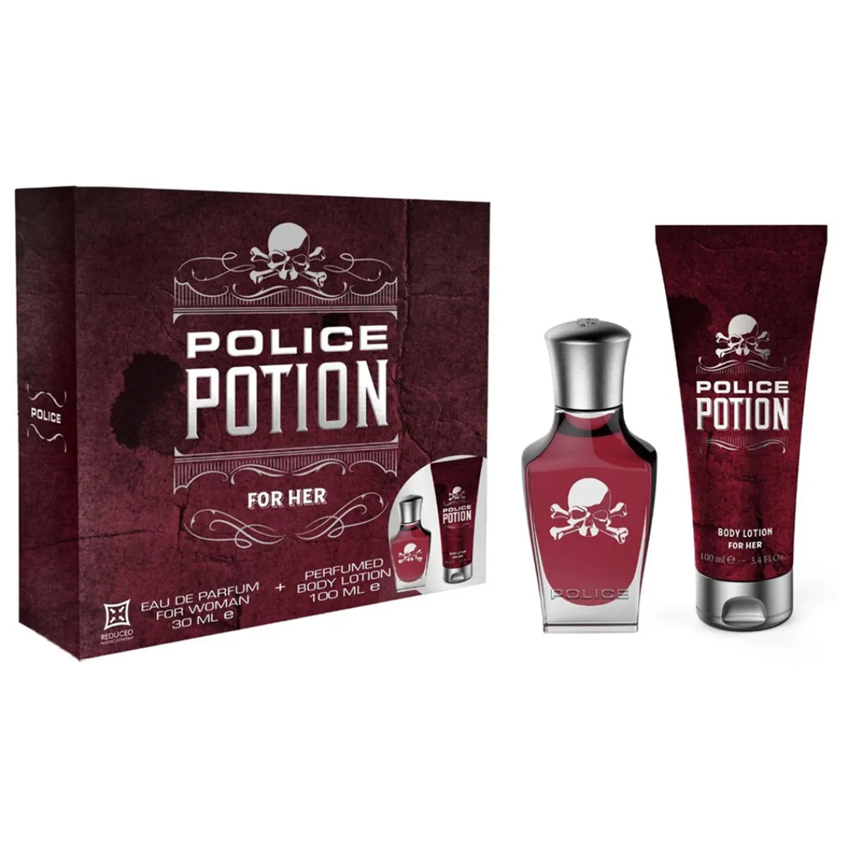 Police Pour Elle|Coffrets Femme|- Coffret Potion pour Elle - Eau de Parfum Vaporisateur 30ml + Lotion corps 100ml