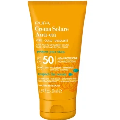 Pupa Protection Solaire|Soin Anti-Âge|- CRÈME SOLAIRE ANTI-AGE SPF 50 VISAGE,COU ET DÉCOLLETE - 50 ml