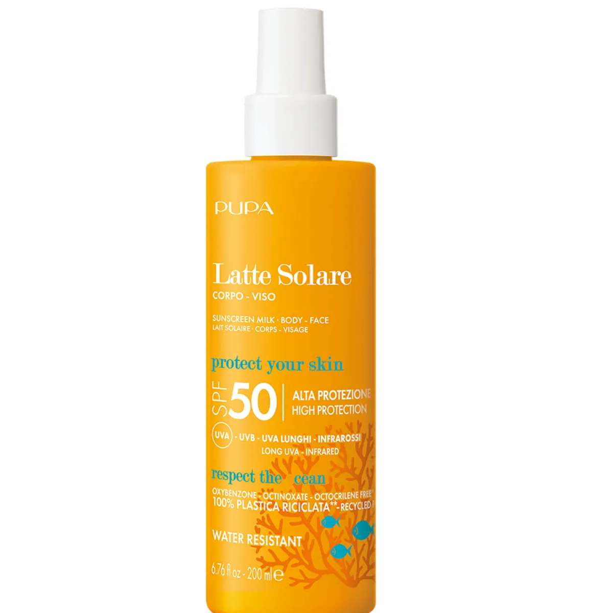 Pupa Crème Solaire Corps|Protection Solaire|- Lait Solaire Corps Visage SPF 50 - 200 ml