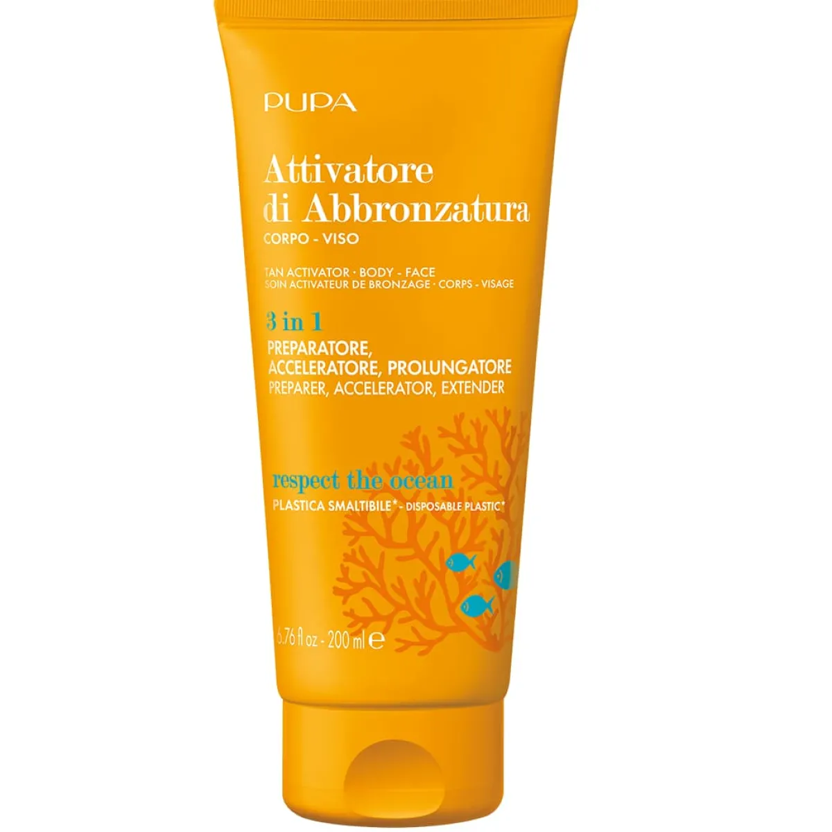 Pupa Autobronzant|- Soin Activateur de Bronzage Corps Visage - 200 ml