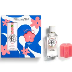 Roger & Gallet Eau Parfumée|- Coffret Fleur De Figuier - Eau Parfumée Bienfaisante 100ml + Bougie Parfumée