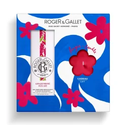 Roger & Gallet Eau Parfumée|- Coffret Gingembre Rouge - Eau Parfumée Bienfaisante 100ml + Bougie Parfumée