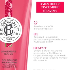 Roger & Gallet Gel Douche|- Gingembre Rouge - Gel Douche Bienfaisant 200ml