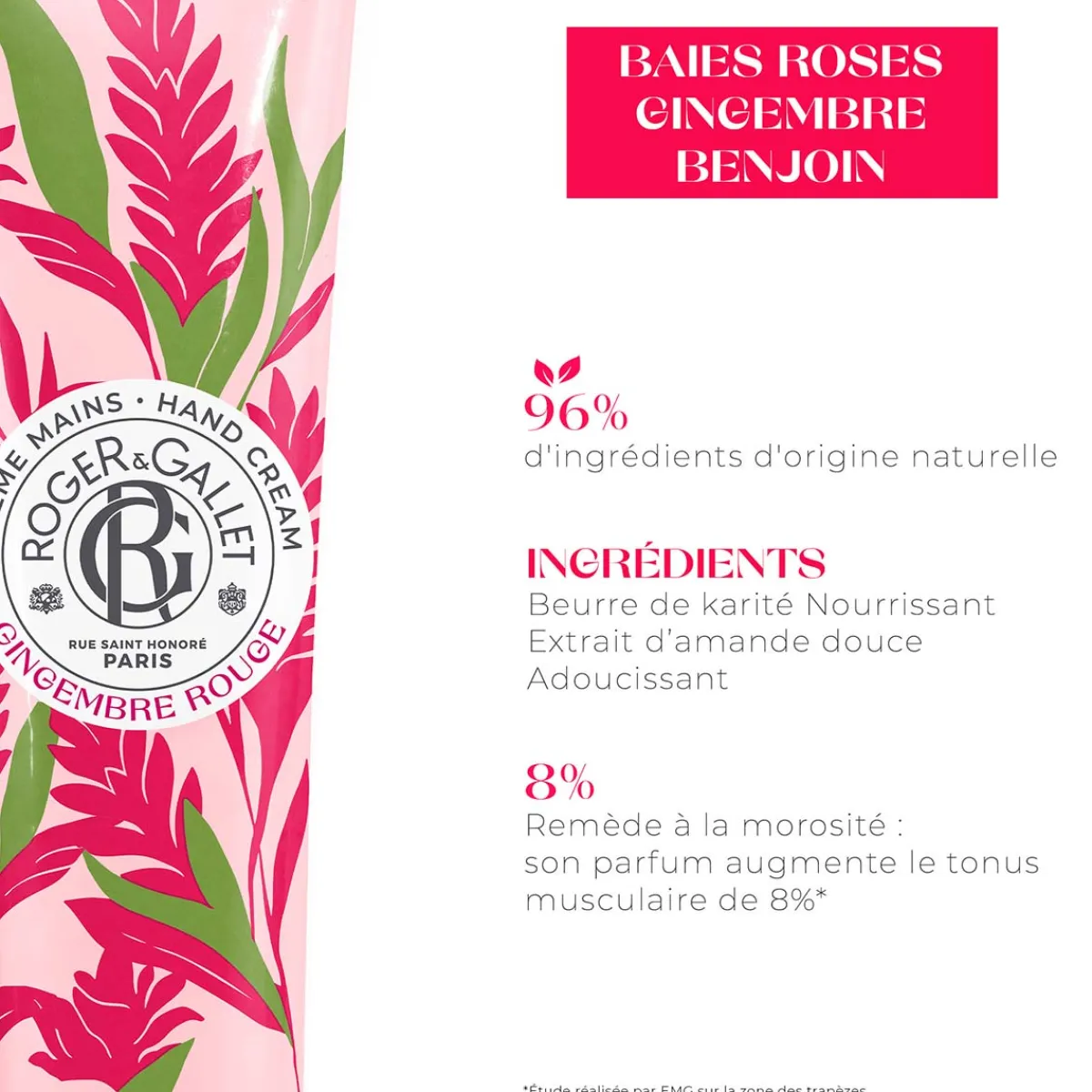Roger & Gallet Soin Des Mains|- Gingembre Rouge - Crème Mains Bienfaisante 30ml