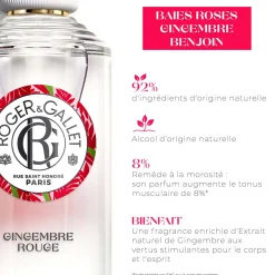 Roger & Gallet Eau Parfumée|- Gingembre Rouge - Eau Parfumée Bienfaisante