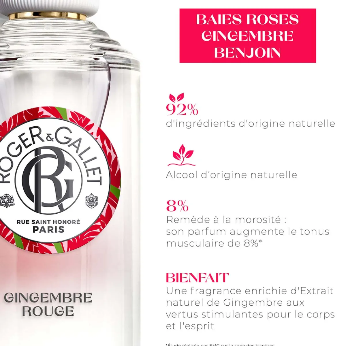 Roger & Gallet Eau Parfumée|- Gingembre Rouge - Eau Parfumée Bienfaisante