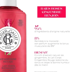 Roger & Gallet Soin Hydratant|- Gingembre Rouge - Lait Corps Bienfaisant 250ml