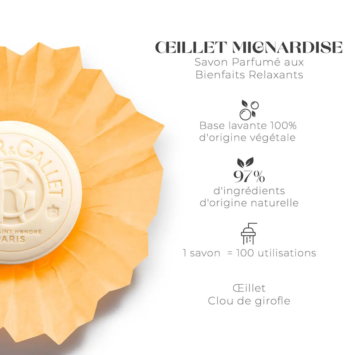 Roger & Gallet Savon|- Œillet Mignardise - Savon Bienfaisant 100g