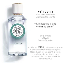 Roger & Gallet Eau Parfumée|- Vétyver - Eau Parfumée Bienfaisante