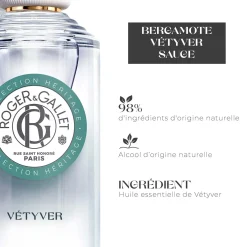 Roger & Gallet Eau Parfumée|- Vétyver - Eau Parfumée Bienfaisante