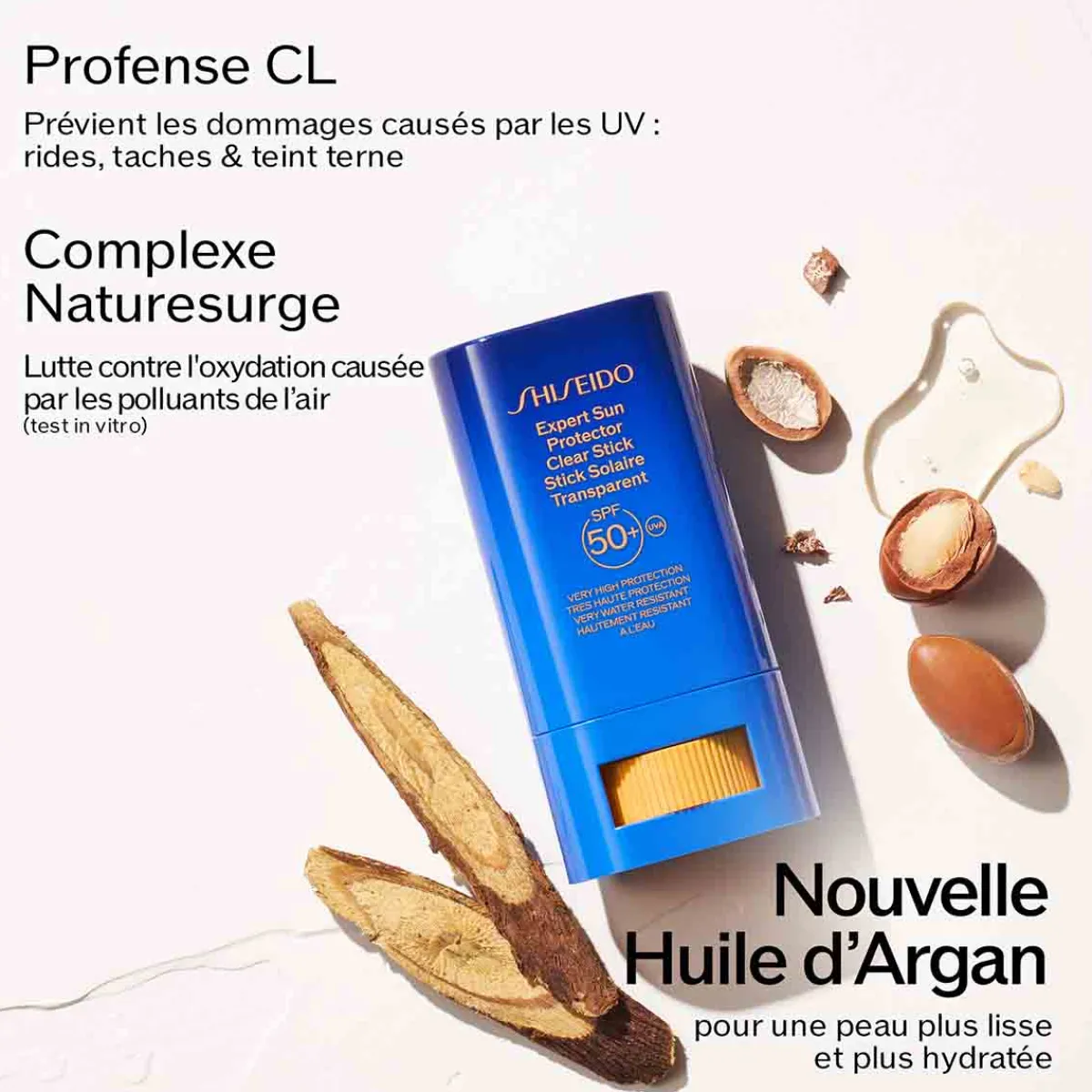Shiseido Crème Solaire Visage|Protection Solaire|- Stick Solaire Transparent SPF 50+