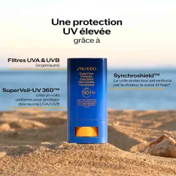 Shiseido Crème Solaire Visage|Protection Solaire|- Stick Solaire Transparent SPF 50+