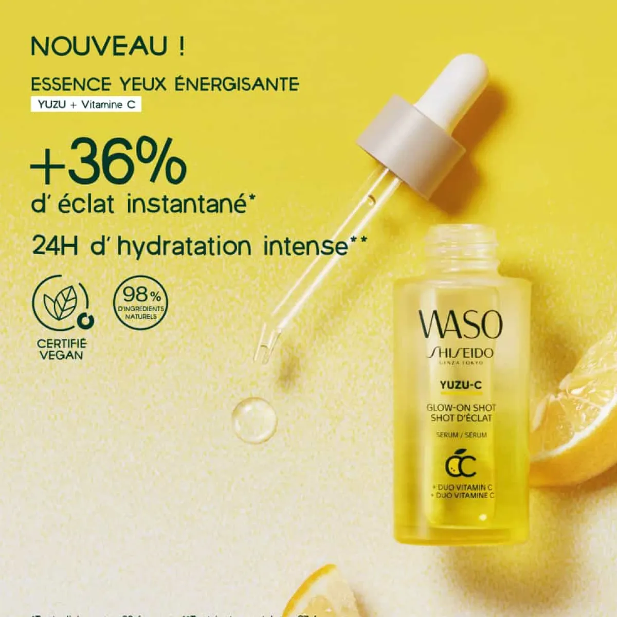 Shiseido Soin Éclat|Soin Spécifique|- Waso - Sérum Shot d'Eclat 28 ml
