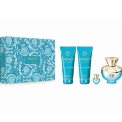 Versace Pour Elle|Coffrets Femme|- Coffret Dylan Turquoise - Eau de Toilette 100ml + 3 produits