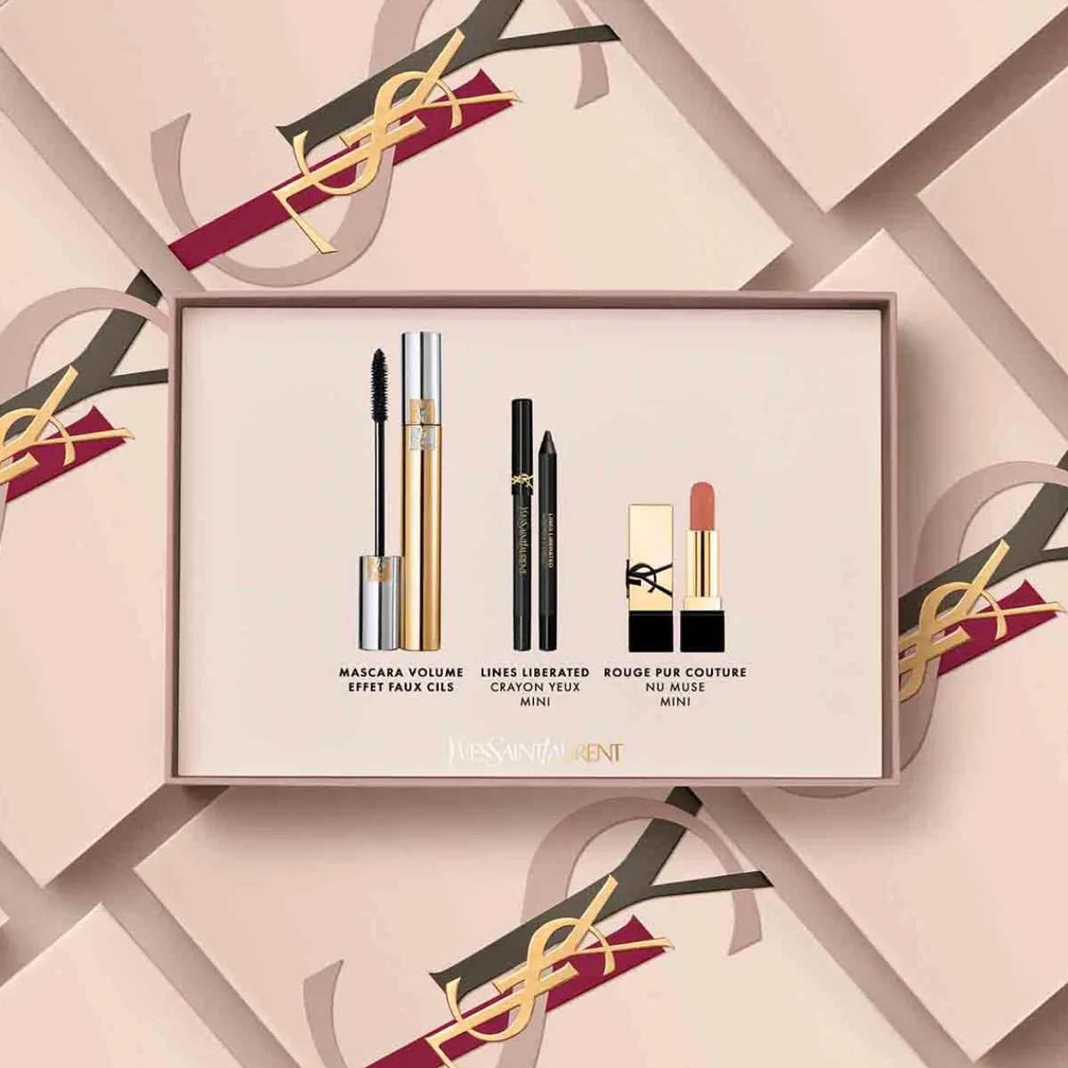 Yves Saint Laurent Pour Elle|- Coffret Mascara Volume Effet Faux Cils + 2 Produits